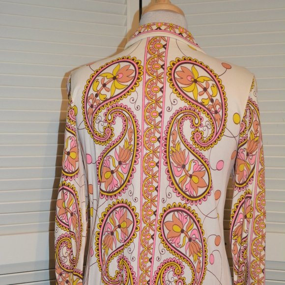 Vintage Paisley Print woman's blouse - Picture 3 of 4